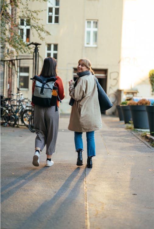 &why - career - team walking in the sunset in a backyard in berlin