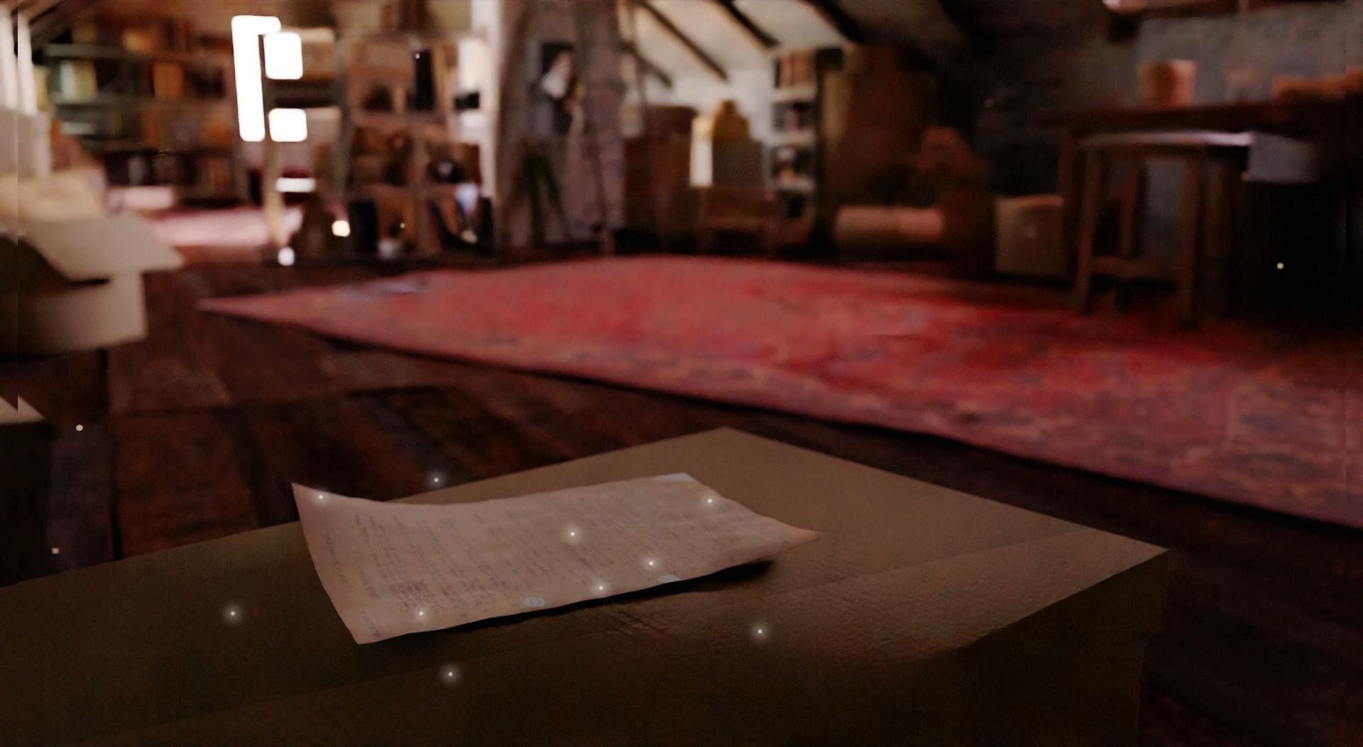 &why: lastseen game 3D render of a dusty attic