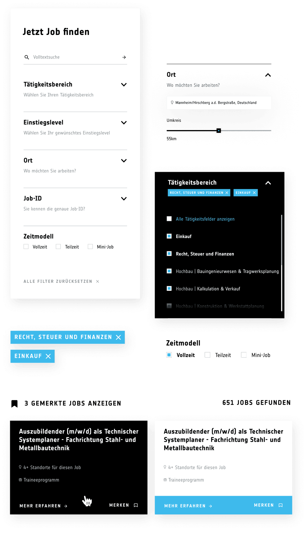 &why: Goldbeck UI elements