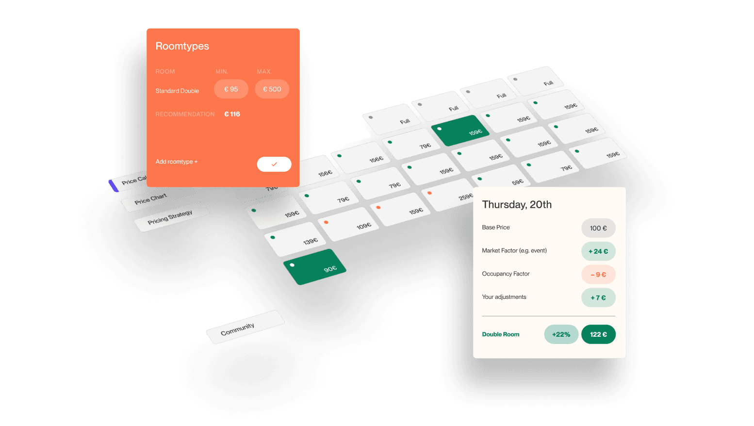 &why: RoomPriceGenie - abstract 3D graphic of calendar