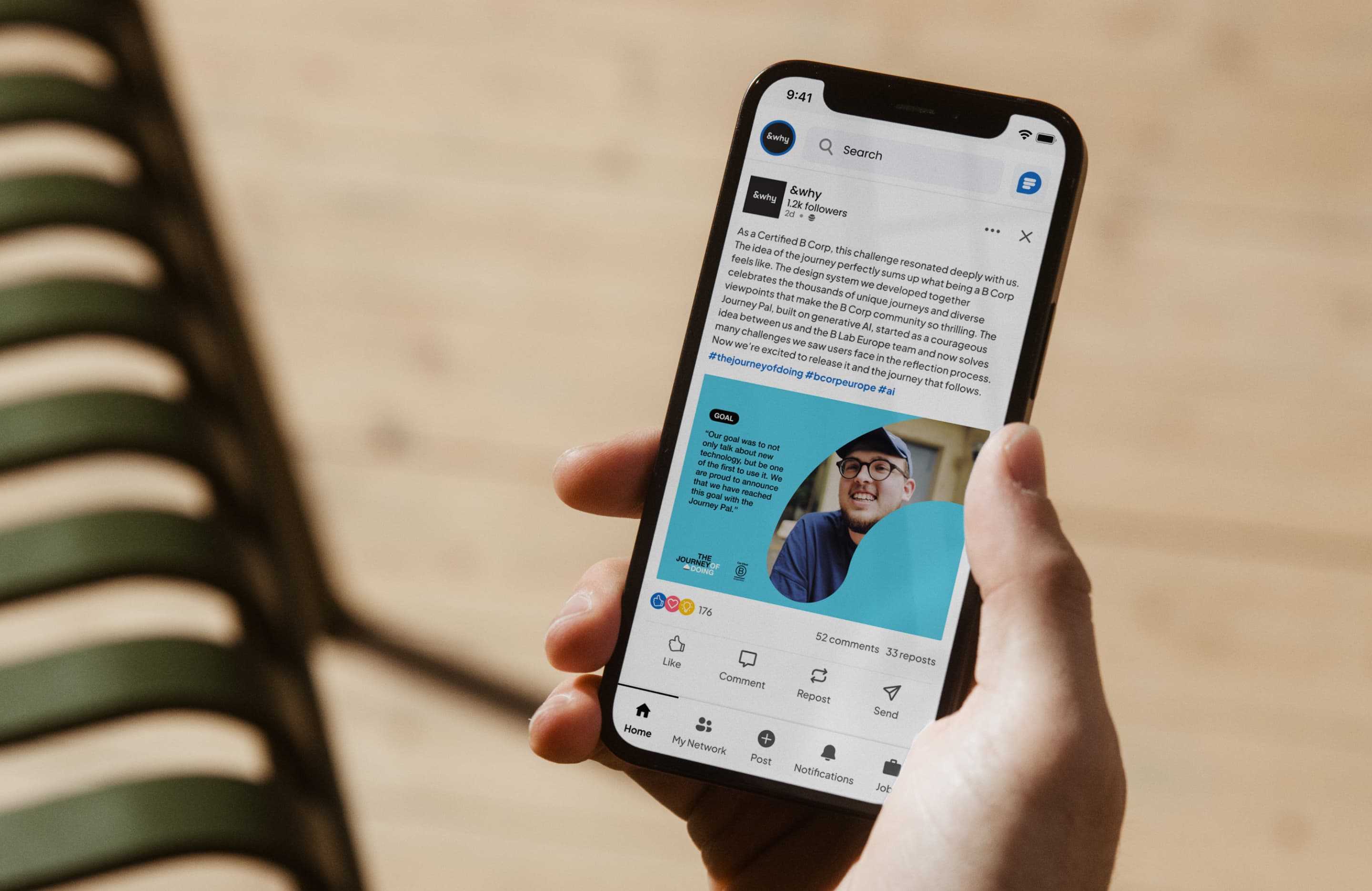 &why: B-Lab - The Journey of Doing Case Quote as Linkedin Post
