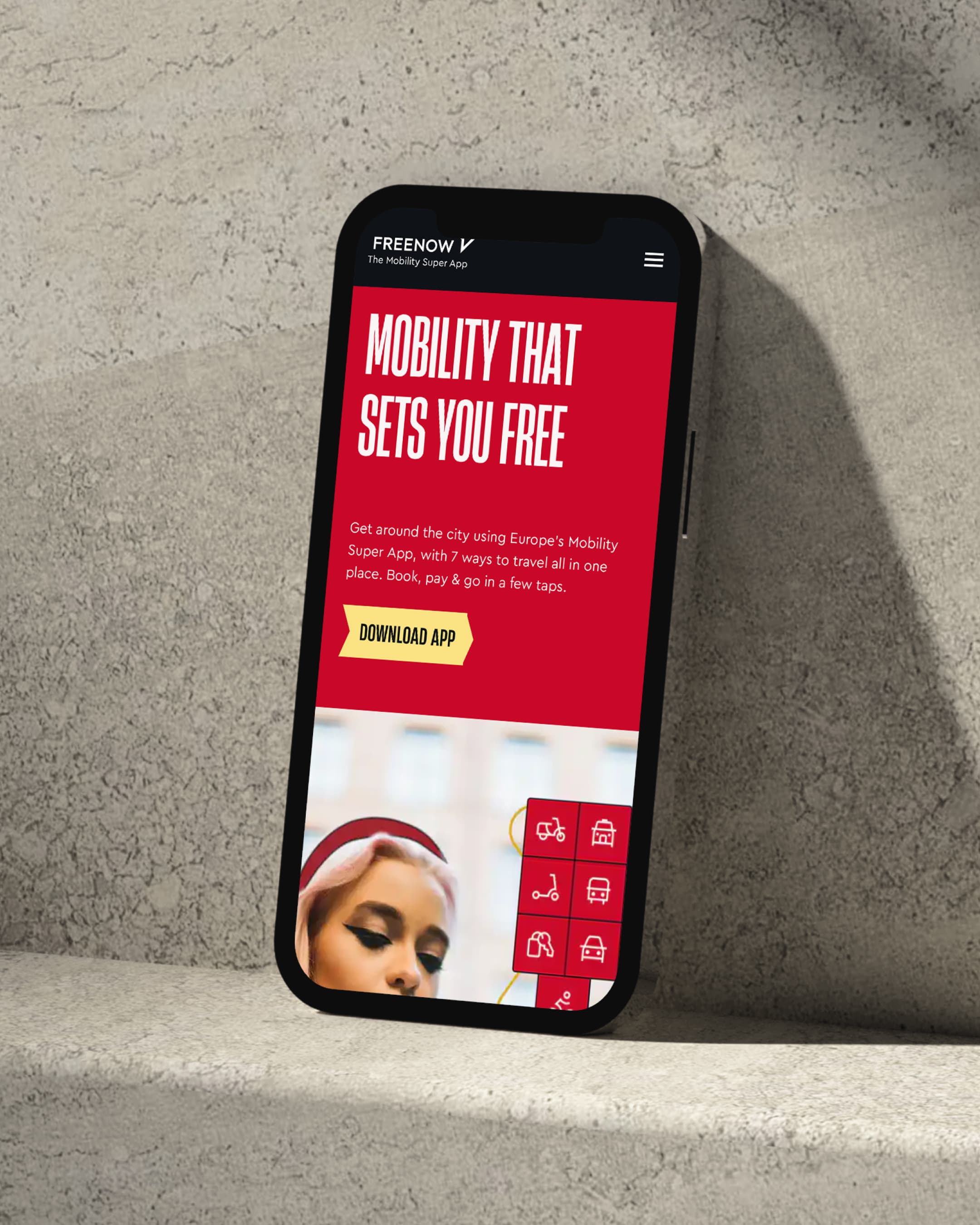 Freenow Branding und Website Design