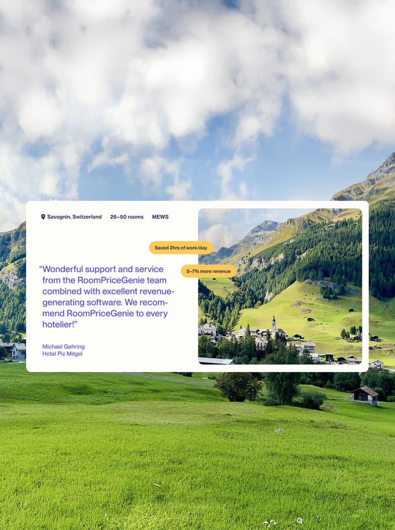 Trustelement in Front of Swiss Landscape