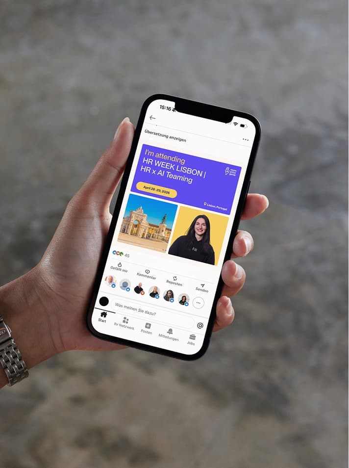 Phone with branded roomrpicegenie Linkedin Posting