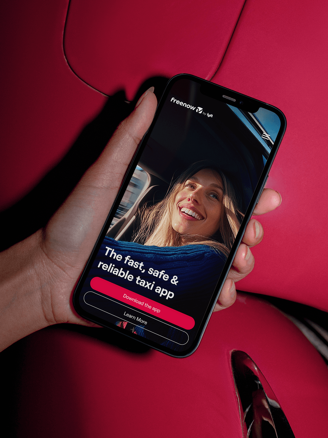 screenshot of freenow website on a phone